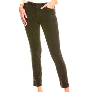 J.McLaughlin Watson skinny Velvet Pants in Dark Olive- Women's Size 14
